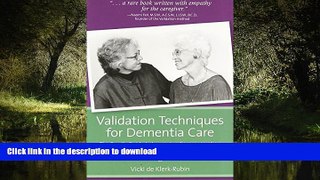Buy book  Validation Techniques for Dementia Care online pdf