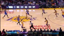 Larry Nance Jr Dunks Over David West  Warriors vs Lakers  November 4, 2016  2016-17 NBA Season