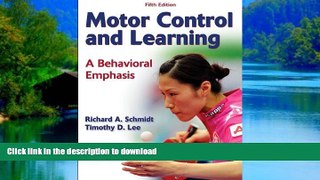 Buy books  Motor Control and Learning: A Behavioral Emphasis