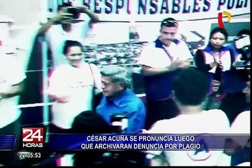 César Acuña se pronuncia luego que archivaran denuncia por plagio