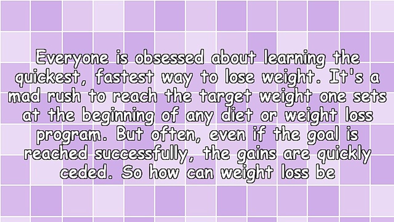 Losing Weight Is Not A Dash For The Finish Line