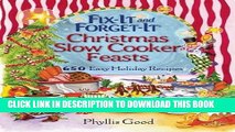 Ebook Fix-It and Forget-It Christmas Slow Cooker Feasts: 650 Easy Holiday Recipes Free Read
