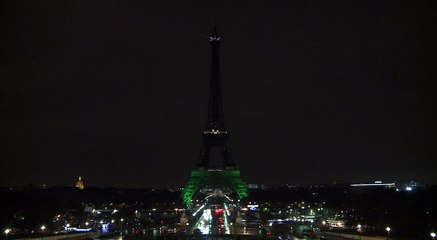 بالفيديو: برج إيفل يرتدي اللون الأخضر