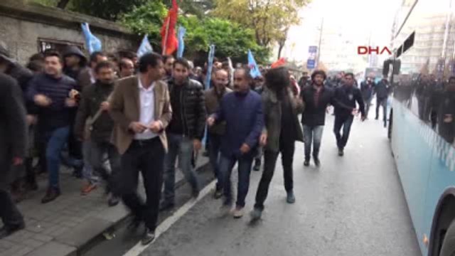 Şişli'de Hdp'lilerin Tutuklanmasını Protesto Edenlere Polis Müdahalesi