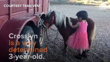 World Smallest horse for this little girl.Funny but amazing must watch