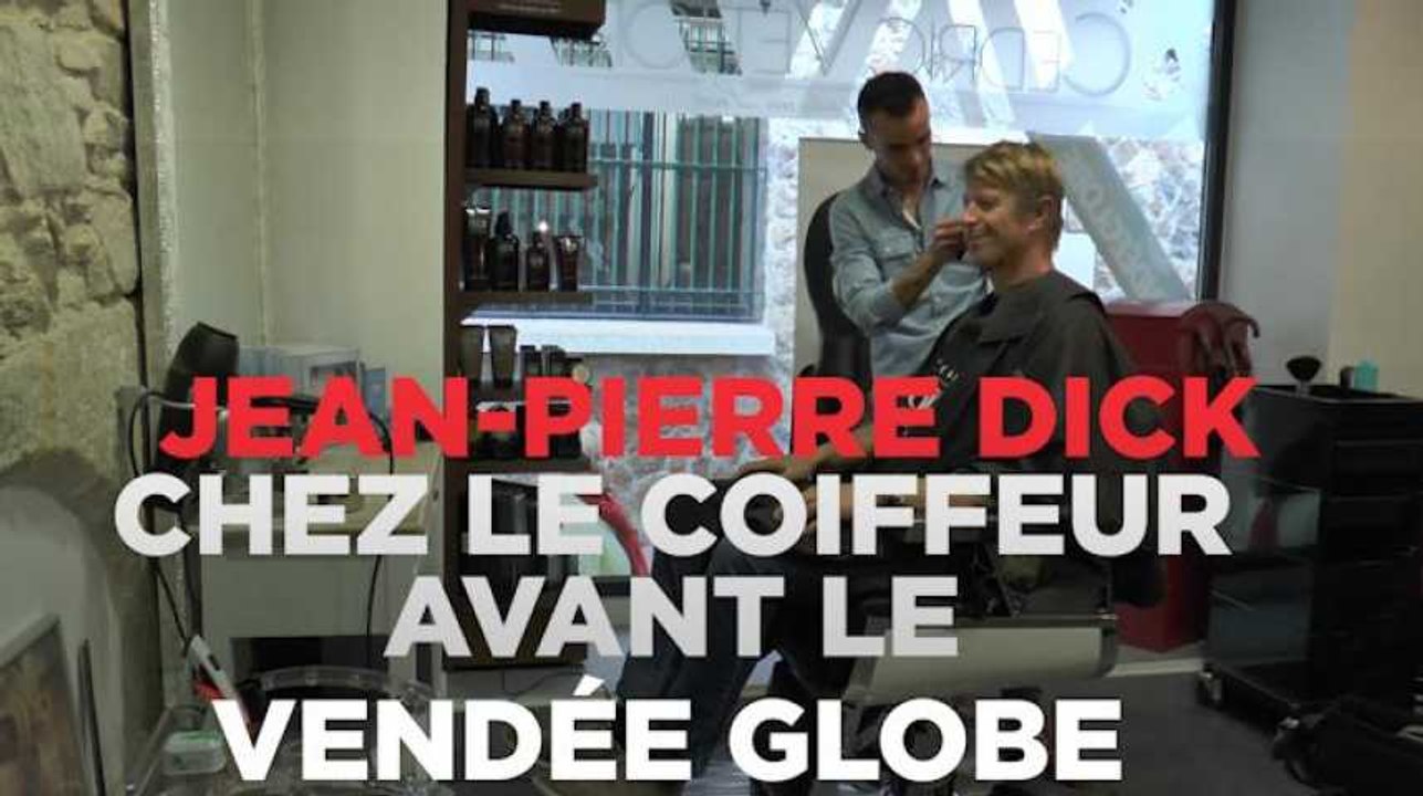 Vendée Globe : le skippeur Jean-Pierre Dick chez le coiffeur avant le départ