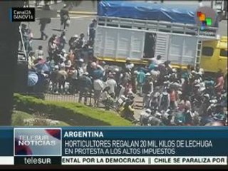 Argentina: horticultores protestan por altos impuestos a sus productos