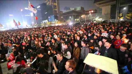 Manifestantes en Corea del Sur piden la dimisión de su presidenta