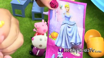 Peppa Pigs School Slide + Toy Kinder Surprise Play-Doh Snake by HobbyKidsTV