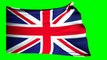 4K, Union Jack Flag Waving Green Screen, God Svae the Queen, UHD