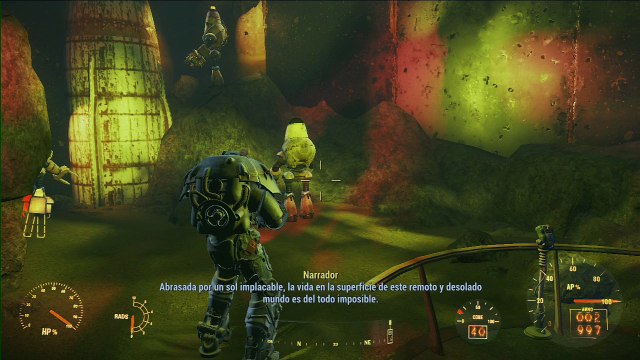 Fallout 4 gameplay Español parte 153, Nuka World, Consiguiendo trajes espaciales para Dara