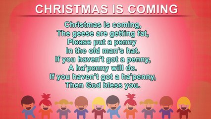Christmas Is Coming | Kids Poem English | Nursery Rhymes Songs With Lyrics and Action
