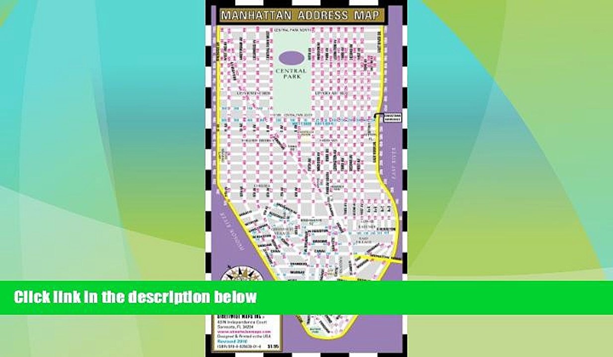 Big Deals  Streetwise Manhattan Address Map - Laminated Address Locator Map for Manhattan, NY -
