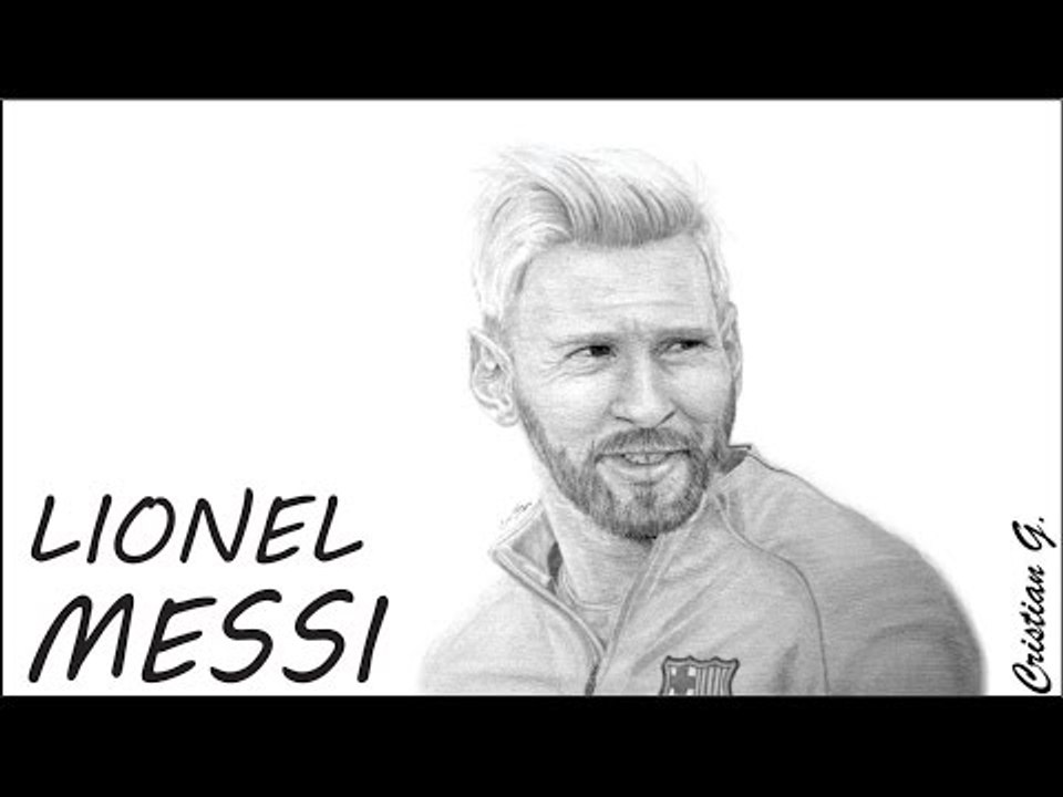Como dibujar a MESSI rubio 2016