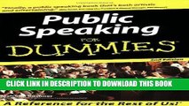 [DOWNLOAD] PDF Public Speaking For Dummies New BEST SELLER