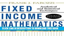 [Free Read] Fixed Income Mathematics, 4E: Analytical   Statistical Techniques Full Online
