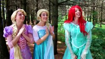 Frozen Elsa DANCING with Ariel, Rapunzel, Belle & Spiderman! w/ Pink Spidergirl, Joker & Candy :)