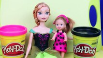 Frozen Play Doh Barbie Dress Anna Kristoff Krista Frozen Family Makeover DisneyCarToys