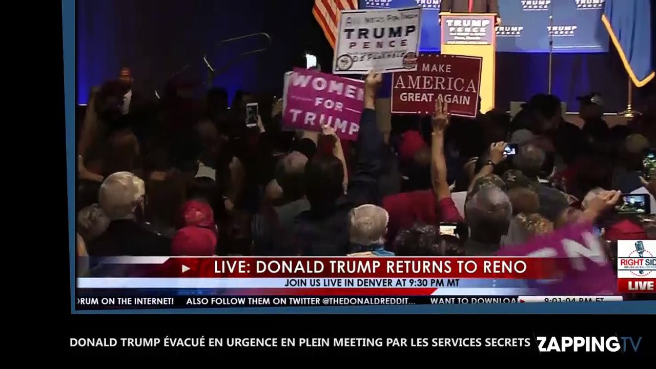 Donald Trump évacué d’urgence par les services secrets en plein meeting (Vidéo)