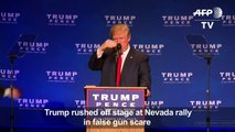 Trump rushed off stage in false gun scare