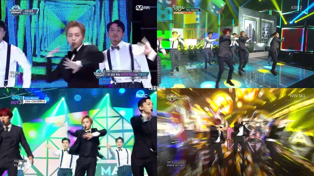EXO-CBX(첸백시) Hey Mama! 무대 1주차 4분할컷