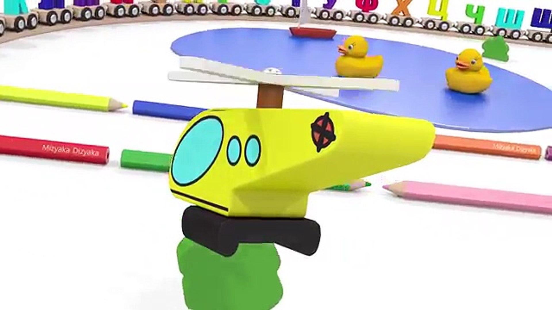 ⁣Мультики для самых маленьких. Песенки для малышей. Паровоз - алфавит для детей. Учим буквы.