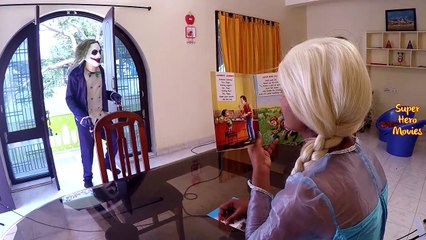 Disney Princess Frozen Elsa Prank Joker Turns Into Little Joker Kid | Fun SuperHero Movie