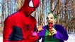 Spiderman & Frozen Elsa vs Joker! Elsa Kisses Spiderman in Real Life - Fun Superhero Movie!