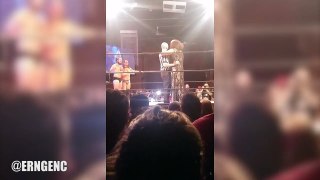 Ex-WWE star Matt Hardy dances with a referee while Chris Hero sings - DELETE! DELETE! DELETE!