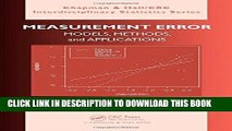 [FREE] EBOOK Measurement Error: Models, Methods, and Applications (Chapman   Hall/CRC