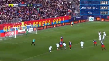 Ivan Santini Penalty Goal HD - SM Caen 1-0 OGC Nice 06.11.2016 HD