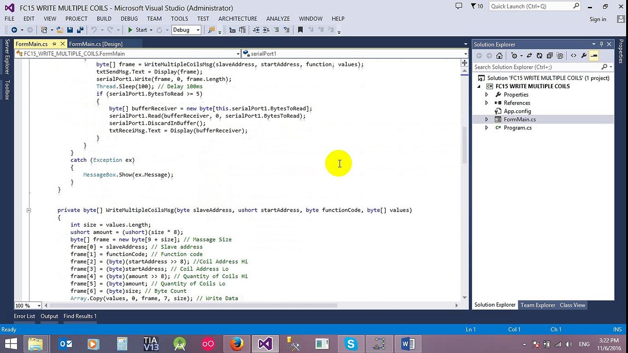Tutorial 9:  Modbus RTU - Function 15 (0Fhex) Write Multiple Coils