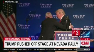 VIDEO - Donald Trump Rushed Off Stage at Nevada Rally by Secret Service - 11-5-16