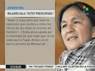 Milagro Sala expresa preocupación por ataque a la sede de Túpac Amaru
