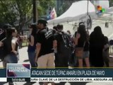 Argentina: atacan carpa de Tupac Amaru en Plaza de Mayo