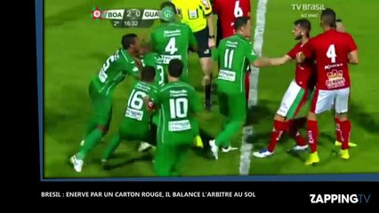 Brésil : Il balance l'arbitre sur le sol après s'être pris un carton rouge (vidéo)