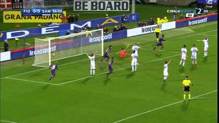 Davide Astori Goal HD - Fiorentina 1-0 Sampdoria - 06-11-2016