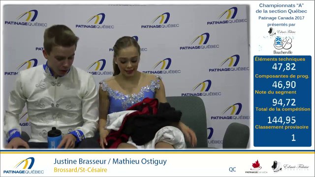 Championnats A de la section Québec 2017 - Glace 4, Junior Couple & Senior Couple prog. libre