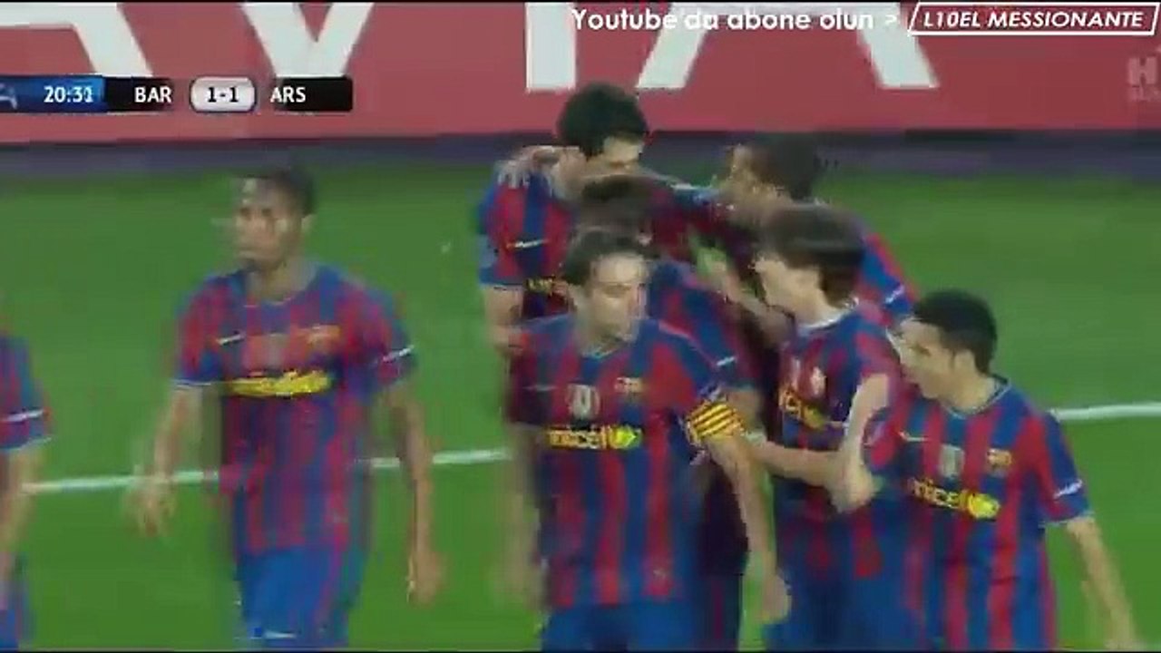 Barcelona 4-1 Arsenal - Messi Şov - Türkçe Spik...