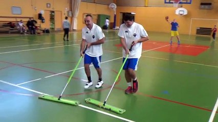 Échauffement version Anciens 1 de Saint-Chéron : Eddy et Laurent : le propre en action !!!!