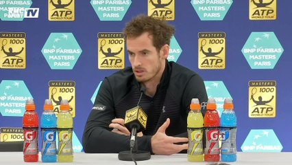 Masters 1000 de Paris-Bercy - Murray : "Sur le court je n'étais plus nerveux"