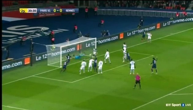Fernandes G. (Own goal) Paris SG 1 - 0 Rennes-6.11.2016