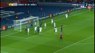 Edinson Cavani Goal HD - PSG 1-0 Rennes - 06-11-2016
