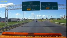 Un camionneur assiste à une scène très insolite sur l'autoroute 35 à st-jean-sur-richelieu...