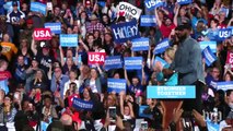 LeBron James speaks at Clinton rally