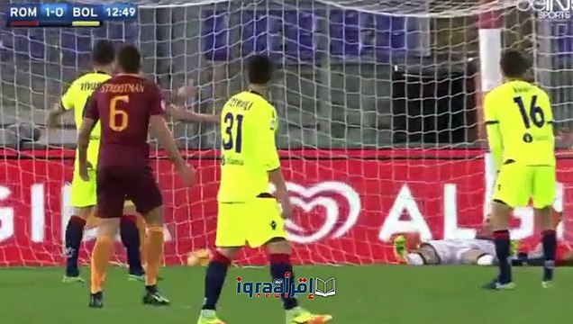 اهداف مباراة روما وبولونيا 3-0 اليوم الاحد 6/11/2016 فى الدوري الايطالي