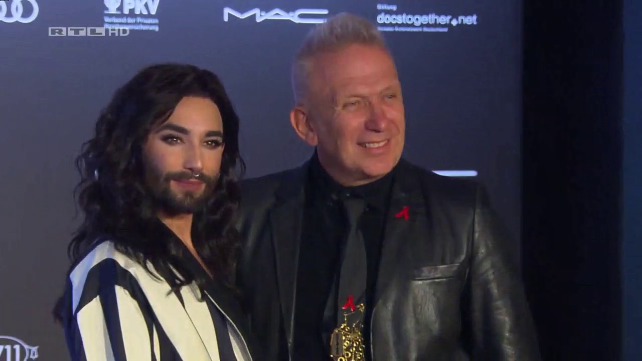 Conchita Wurst,  Jean Paul Gaultier - Aids-Gala in der Deutschen Oper. Berlin, 05.11.2016