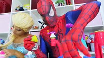 Spiderman vs Frozen Elsa Peppa Pig & Mickey Mouse Drawing Challenge - Play Doh Ice Cream Creations part4