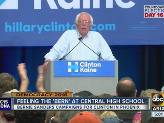 Bernie Sanders holds rally for Hillary Clinton in Phoenix