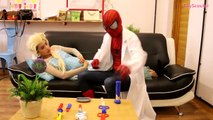 Frozen Elsa Loses Her Mouth! w_ Joker, Spiderman & Doctor Pink Spidergirl in Real Life part4